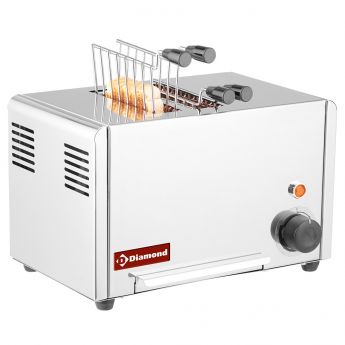 Diamond | Elektrische toaster (croque-monsieur), 2 tangen - Roestvrij staal. | D2CM-XP