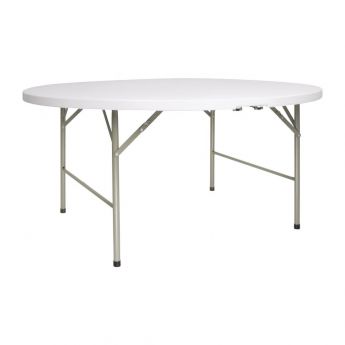 Bolero ronde klaptafel wit 153cm