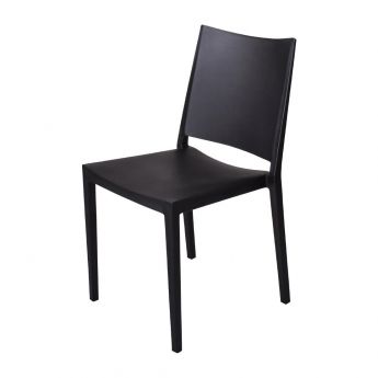 Attends | Florence stapelbare polypropyleen stoelen zwart (4 stuks)