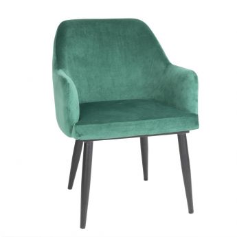 Bolero Lia Velvet stoelen donkergroen (2 stuks)