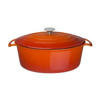 Vogue ovale inductie braadpan oranje 6L