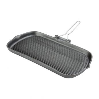 Vogue gietijzeren inductie grillpan 22,5 x 38cm