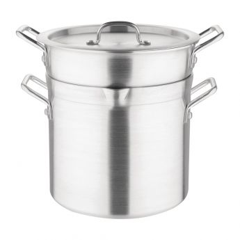 Vogue aluminium pan met au bain marie inzet 10L