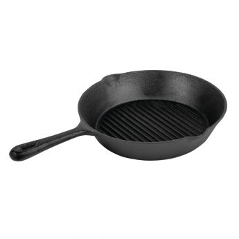 Vogue ronde gietijzeren inductie grillpan 26,7cm