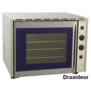 Euromax turbo oven 60x40 & 1/1GN – 230V - met draaideur naar rechts - 2 turbo motoren - met vocht injectie. 