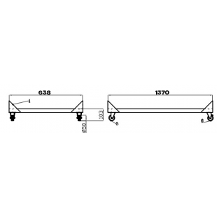 Combisteel | Verhogingsonderstel saladiere 3 deurs - CMBI-7003.0515