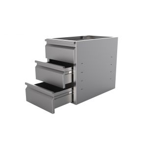 Combisteel | Ladenblok 3 lades tbv tafel 600 - CMBI-7333.0178