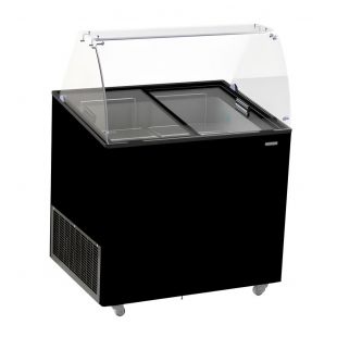 Combisteel | Schepijsvitrine corsica zwart 6x5 ltr - CMBI-7472.0124