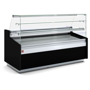 Diamond | Neutrale vitrinetoonbank, patisserie glas, met neutrale reserve – ZWART | ATL/10-PN-B5