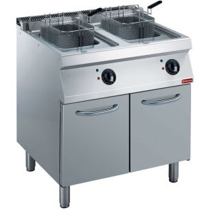 Diamond | Elektrische friteuse 2x 14 liter, op kast | E17/F28A8-N