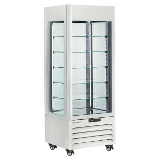 Diamond | FULL Vitrine 440 Lt., 5 glazen niveaus, geventileerd - PASTRY - WIT | MAX/507-PW