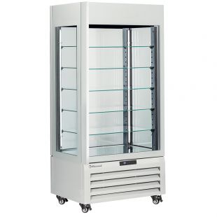 Diamond | FULL Vitrine 600 Lt., 5 glazen niveaus, geventileerd -  PASTRY - WIT | MAX/609-PW