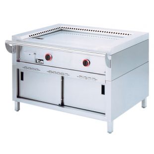 Diamond | Teppanyaki gasplaat, 2 zones (2x 7 kW), op kast | TPG2-12