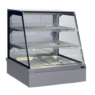 Gastro Inox | Gastro-Inox SnacksToGo warmhoudvitrine 2x GN1/1, waterlade achterzijde - GI-106.502