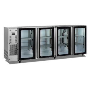 Gastro Inox | Marecos rvs flessenkoeling met 4 glazen deuren - GI-206.043