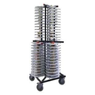 Gastro Inox | Jackstack verrijdbaar bordenrek geschikt voor 104 borden - GI-309.007