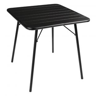 Bolero vierkante stalen tafel zwart 70cm