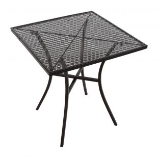 Bolero vierkante stalen bistro tafel zwart 70cm