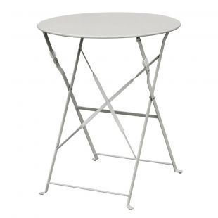 Bolero ronde stalen opklapbare tafel grijs 59,5cm