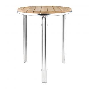 Bolero essen en aluminium tafel rond 60cm