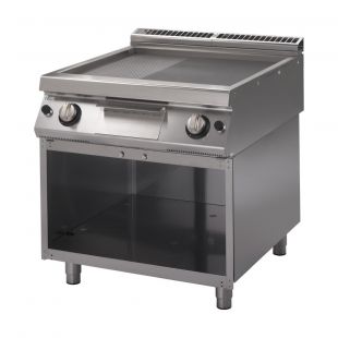 Gastro M 700 gas bakplaat GM70/80 FTRG 2/3 glad 1/3 geribbeld