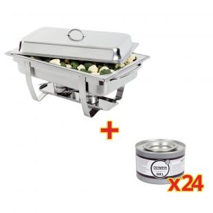 Olympia | SPECIALE AANBIEDING Olympia Milan Chafing Dish met 24-pak Olympia gel brandpasta