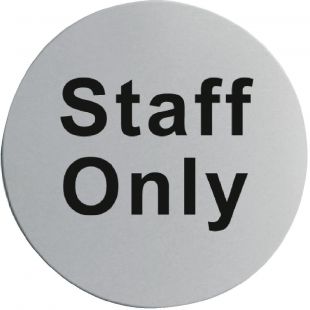 Vogue | Staff Only RVS deurbord