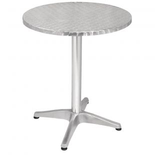 Bolero Bistro ronde RVS tafel 60cm grijs