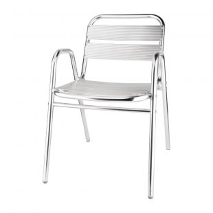 Bolero stapelbare aluminium stoelen (4 stuks)