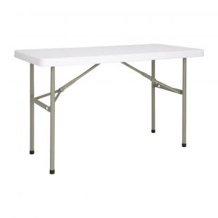 Bolero rechthoekige inklapbare tafel 122cm wit