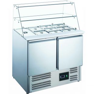 SARO | Saladette met glas opbouw model ES 900 G