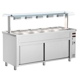 Inomak Bain marie Topline 3x 1/1GN met glasopbouw - MQV711