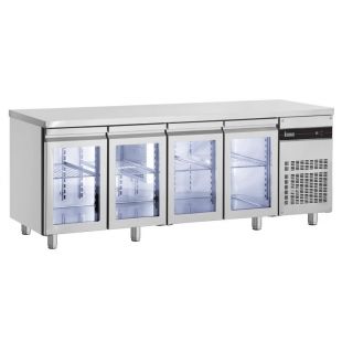 Inomak Koelwerkbank Slimline met 4 glasdeuren - PMRP9999/GL