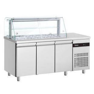 Inomak Saladiere Flexline 14x 1/4 GN met vitrine - ZQRP999